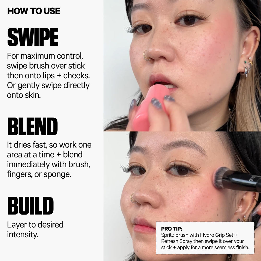 Milk Makeup Cooling Water Jelly Tint lip swatch with buildable color