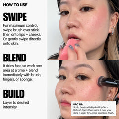 Milk Makeup Cooling Water Jelly Tint lip swatch with buildable color