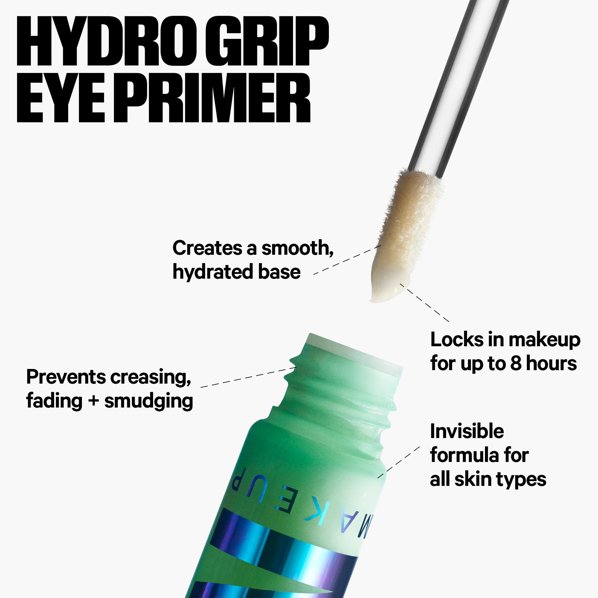 Milk Makeup Hydro Grip Eye Primer close-up reveals clear gel texture