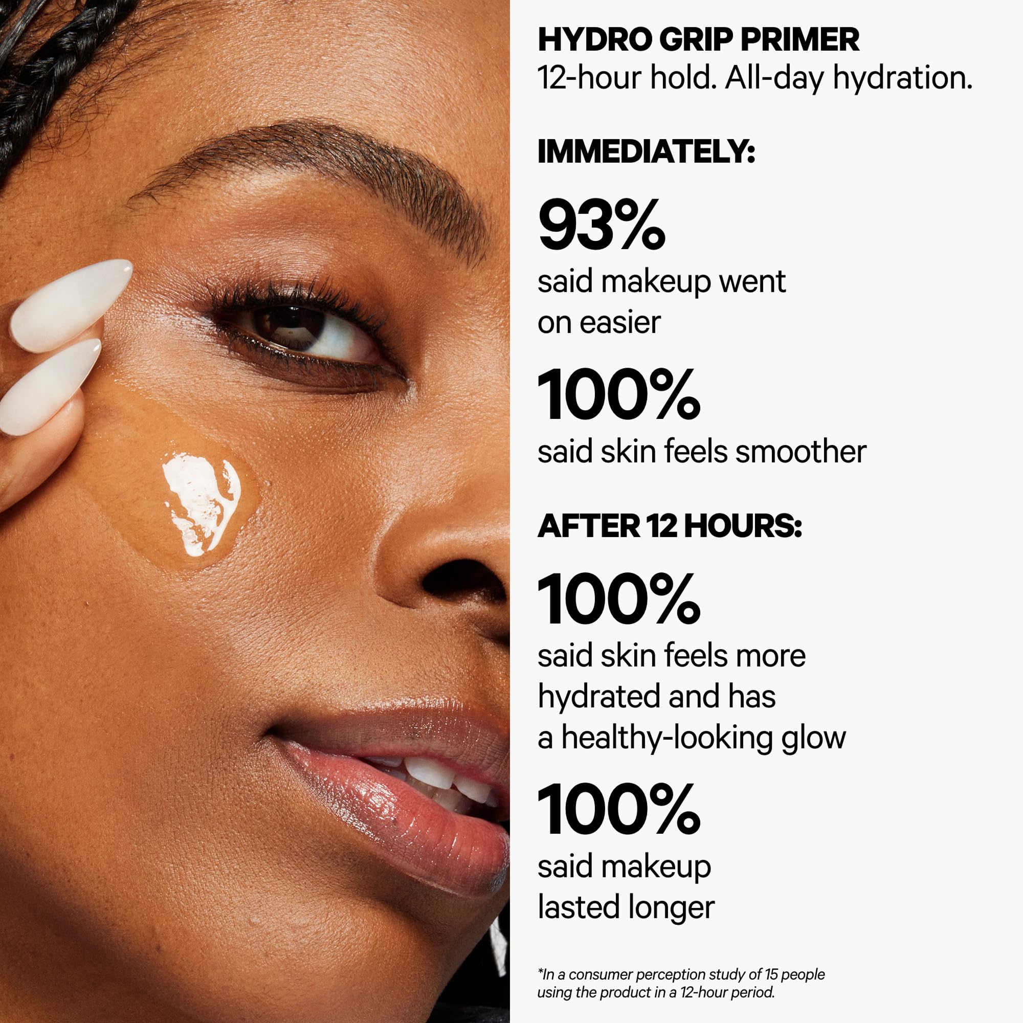 Milk Makeup Hydro Grip Set + Refresh Spray bottle delivers a glassy finish.