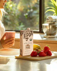 Milkadamia Artisan Macadamia Milk ingredients panel highlighting four organic ingredients