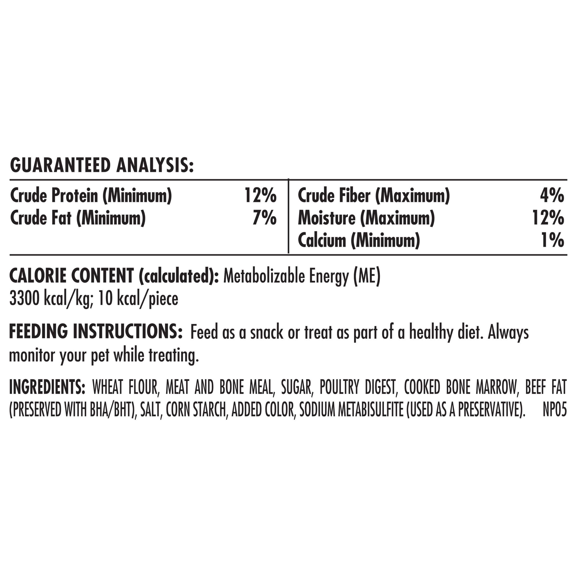 Milk-Bone MaroSnacks only 9.5 calories per treat.