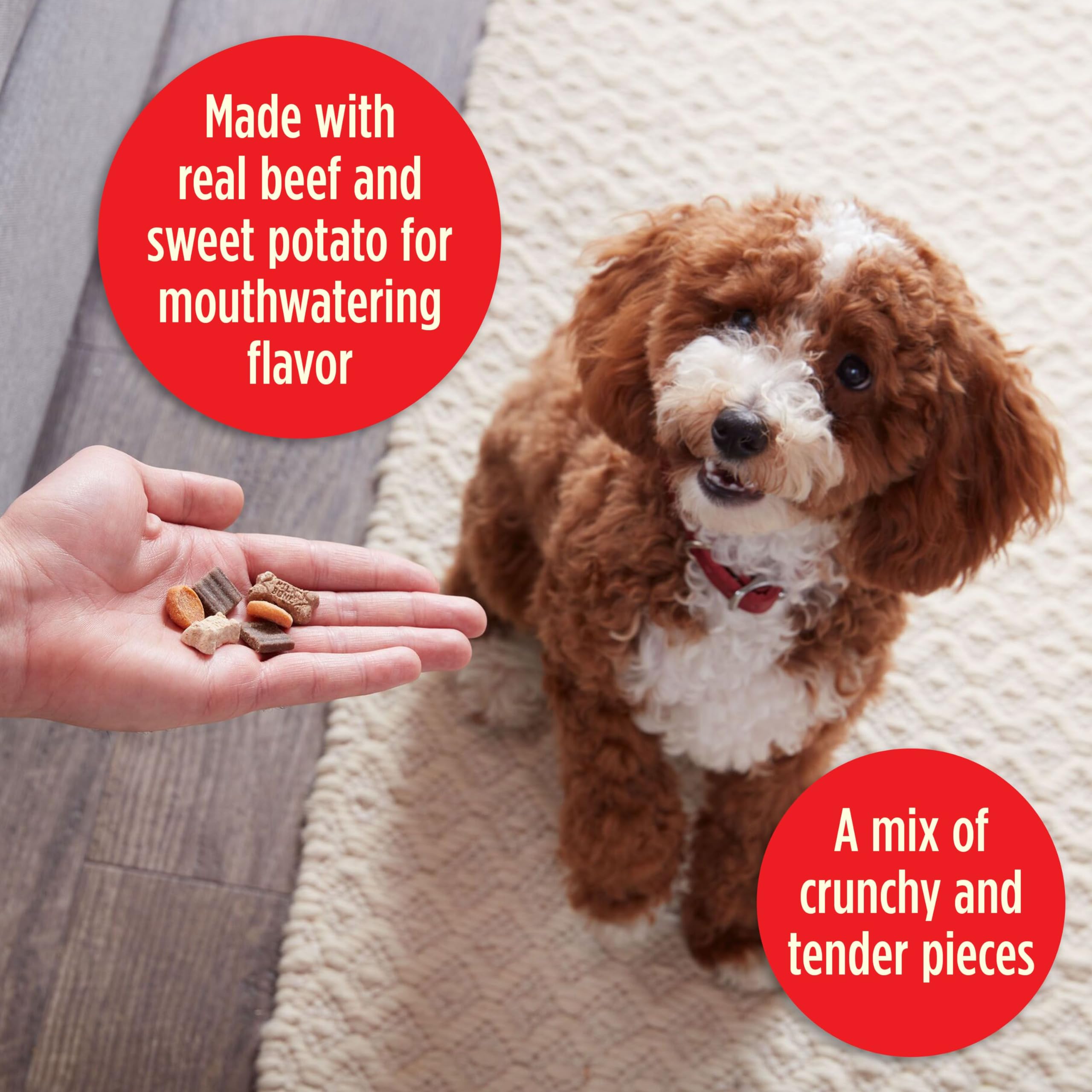 Milk-Bone Trail Mix bite-sized pieces with varied shapes for engagement