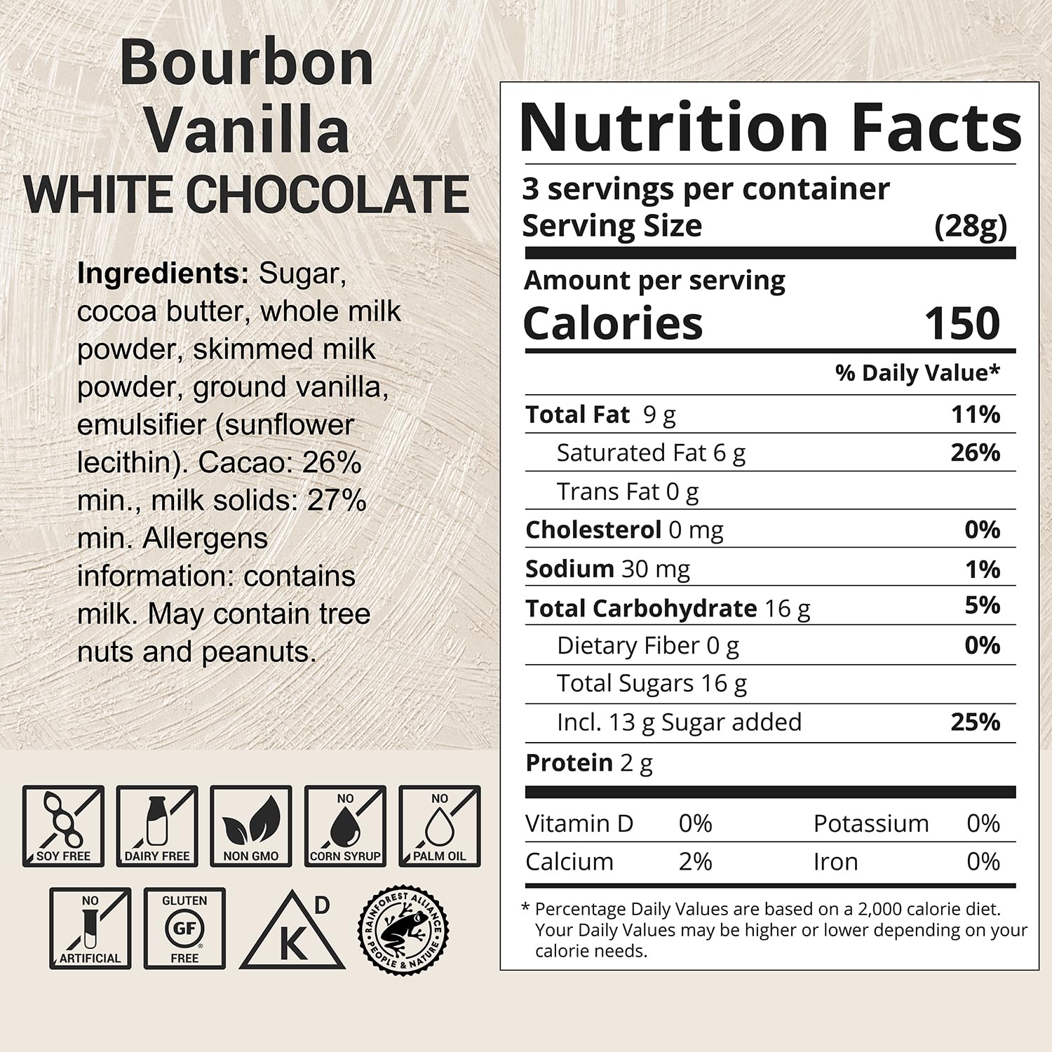 MilkBoy white chocolate with vanilla pods and cocoa butter for a premium taste.