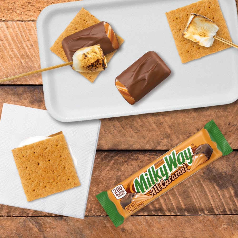 Milky Way All Caramel drizzle shot hints at dessert-ready caramel.