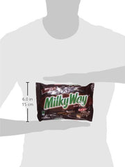 Milky Way Fun Size portable chocolate bar in a resealable pack.