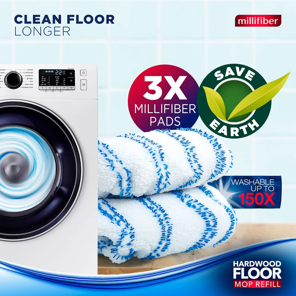 Millifiber mop refill suitable for all surfaces like stone and vinyl.