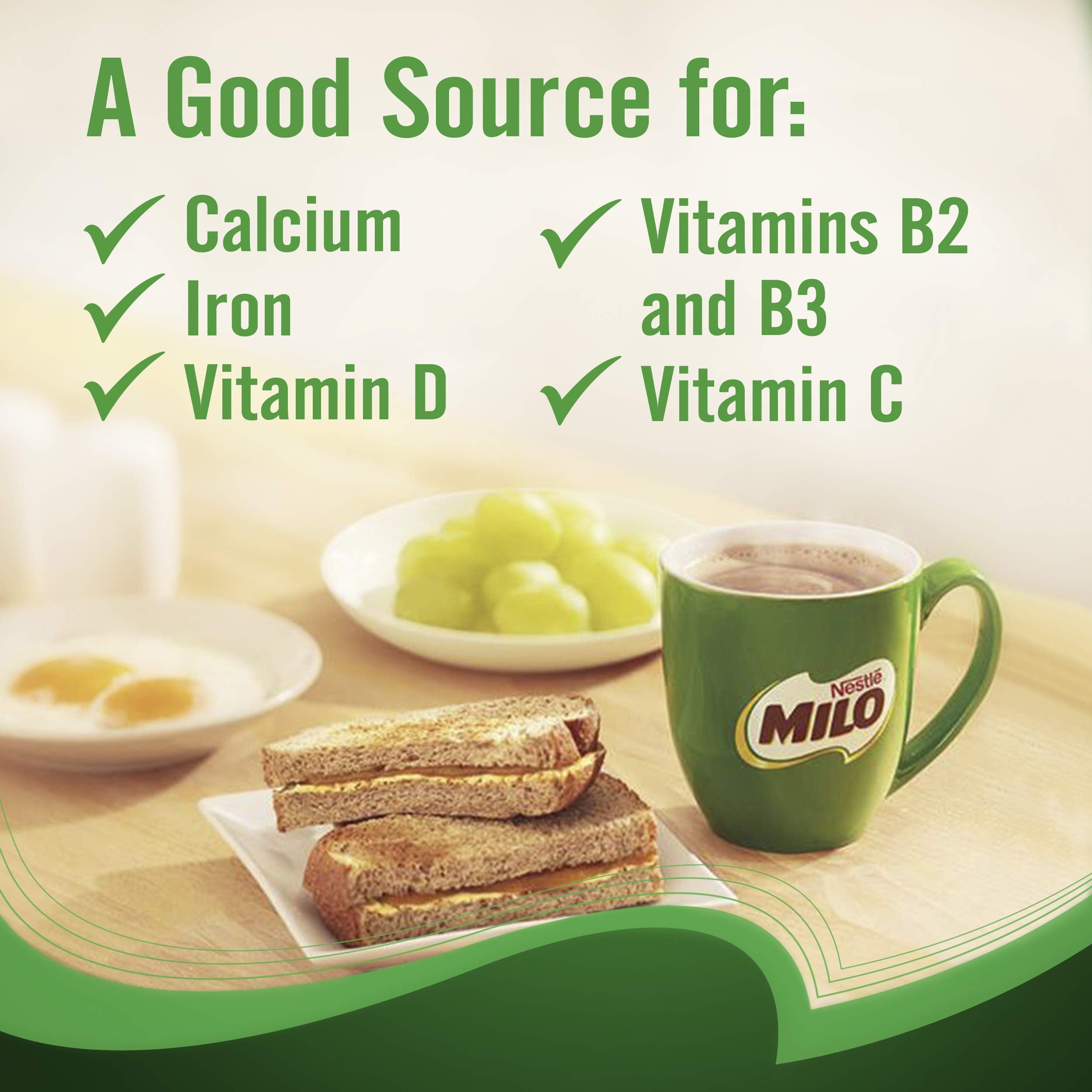 MILO hot-milk preparation creates a cozy, comforting morning ritual.