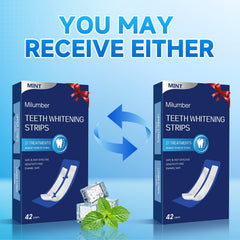 Milumber whitening strips with non-slip dry strip technology for secure adhesion