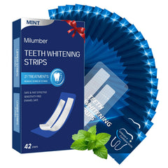 Milumber teeth whitening strips, sensitivity ultra-thin fit for comfortable application