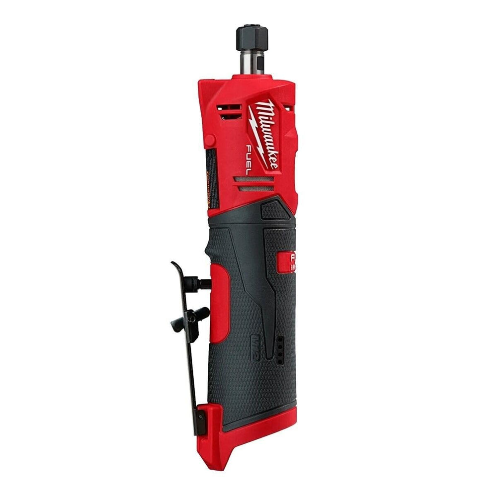 Milwaukee 2486-20 inline die grinder control panel with 3-mode RPM control.
