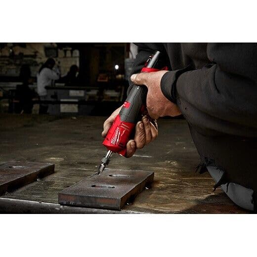 Milwaukee 2486-20 inline die grinder in use for deburring and finishing tasks.