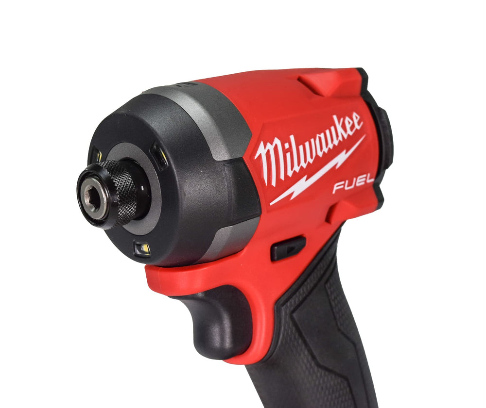 Milwaukee 2953-20 with Tri-LED lights illuminating dark work areas