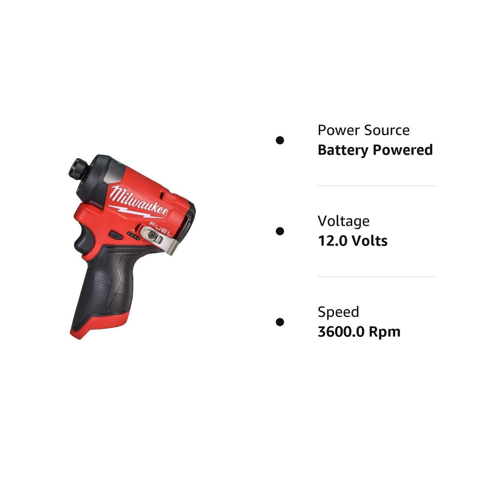 Milwaukee 3453-20 with battery illustrating M12 compatibility