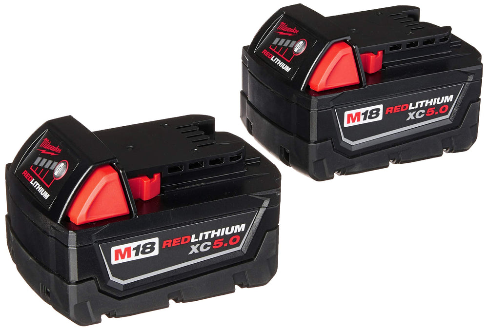 Milwaukee 48-59-1812 charger front view highlighting multi-voltage compatibility.
