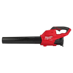 Milwaukee M18 FUEL blower reaches 120 mph for efficient spot cleaning.