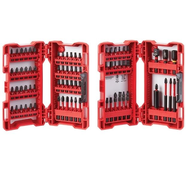 Milwaukee Shockwave 74pc bit set compact storage in case