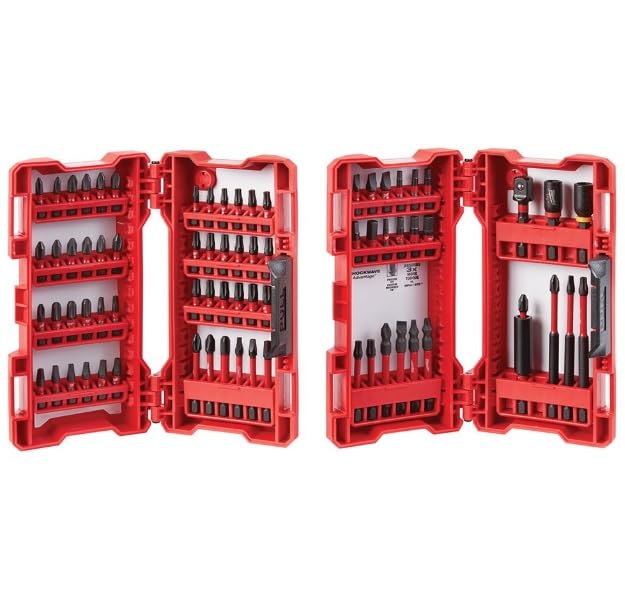 Milwaukee Shockwave 74pc bit set heat-treated steel resists wear