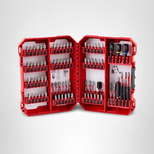 Milwaukee Shockwave 74pc bit set in use during a fastening task