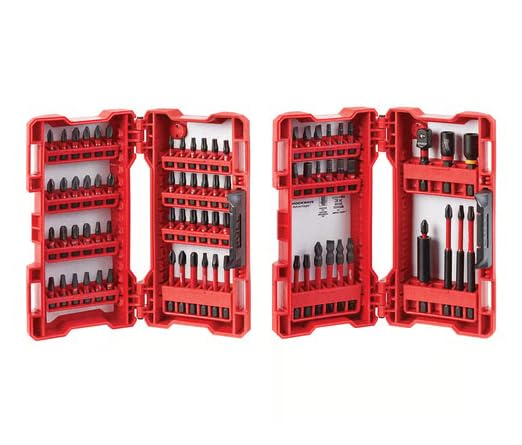 Milwaukee Shockwave 74pc bit set supports various screw sizes