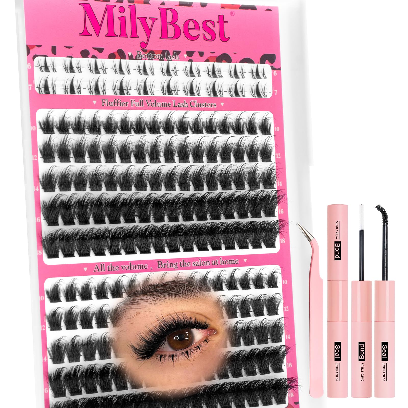 MilyBest Cove lash clusters tray for customizable at-home lash looks