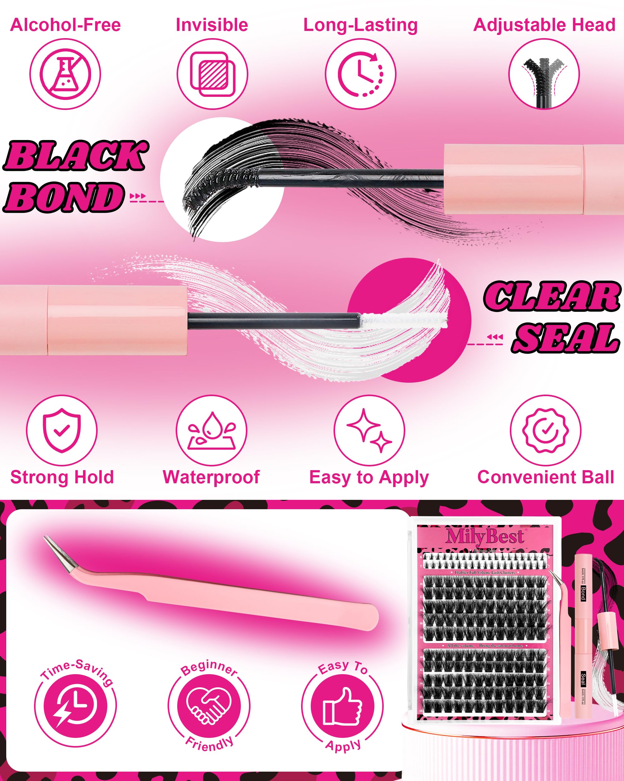 MilyBest D-curl lashes blend seamlessly with natural lashes