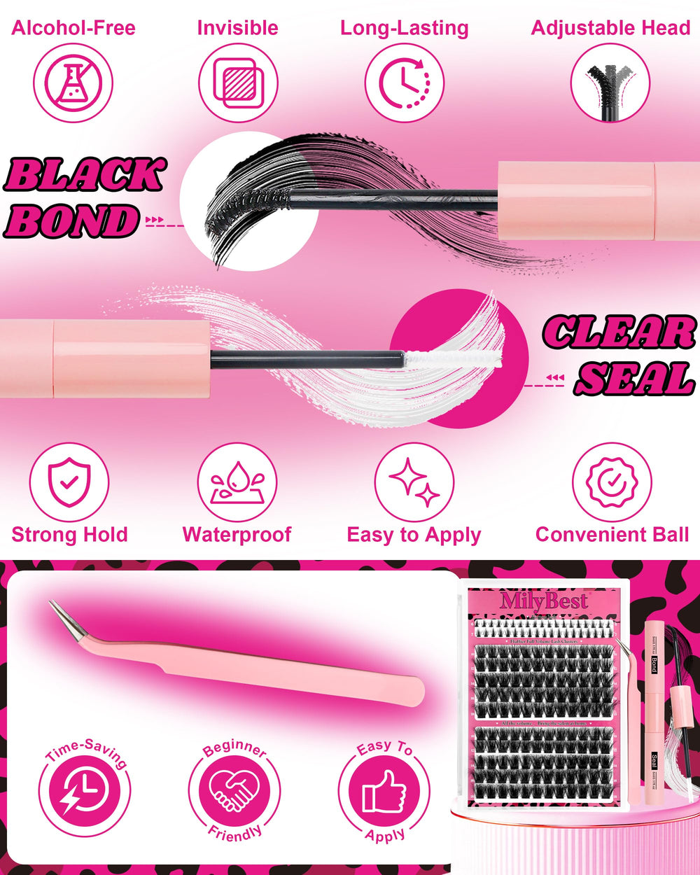 MilyBest D-curl lashes blend seamlessly with natural lashes