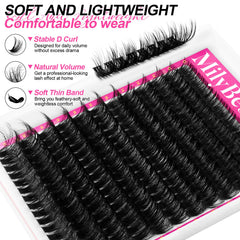 D Curl lashes close-up highlighting wispy volume and flexible band comfort