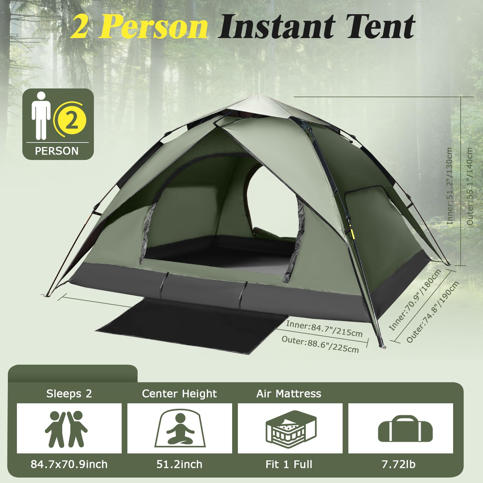 Mimajor spacious-interior accommodates 2-3 people comfortably.