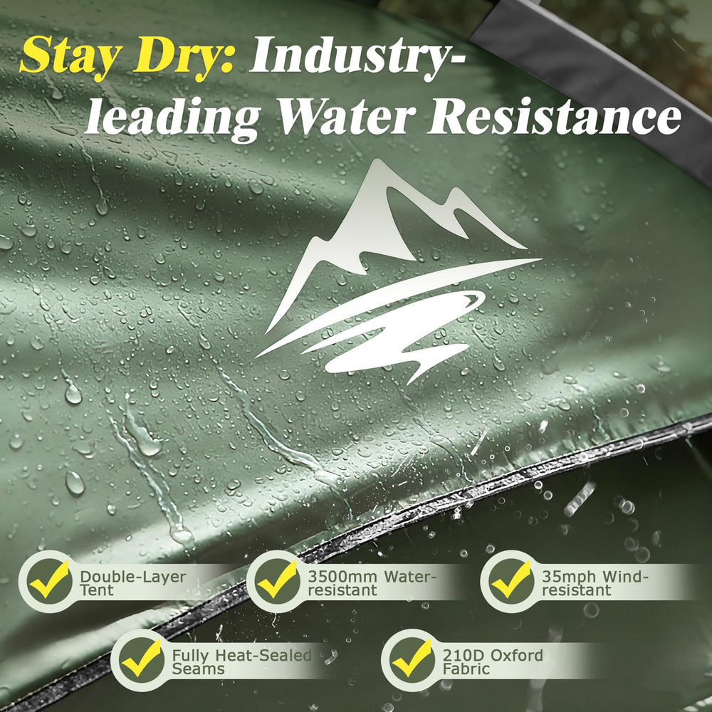 Mimajor waterproof-3500mm-tent protects against rain and moisture.