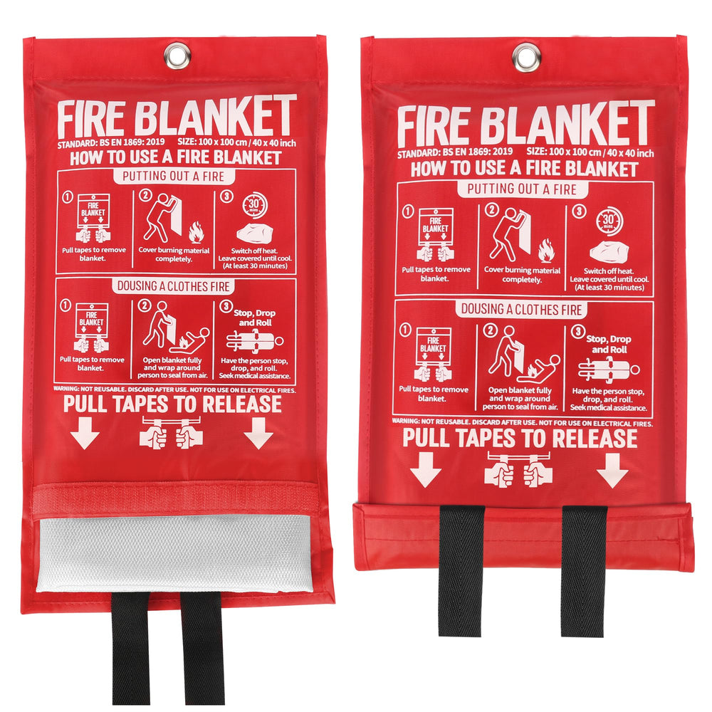 MIMEAQIER fire blanket 40x40 for kitchen use and quick flame coverage