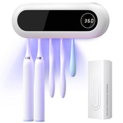 Compact wall-mounted MIMORE toothbrush holder with five slots keeps brushes tidy and easy to reach