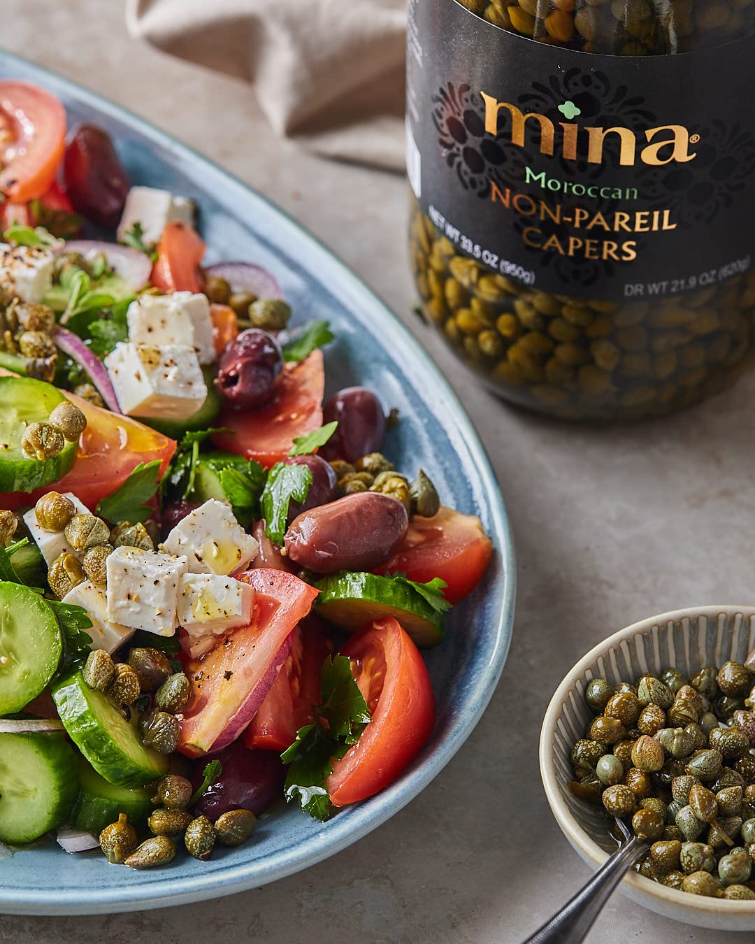 Mina Capers Non Pareil 7 oz jar ready for everyday cooking