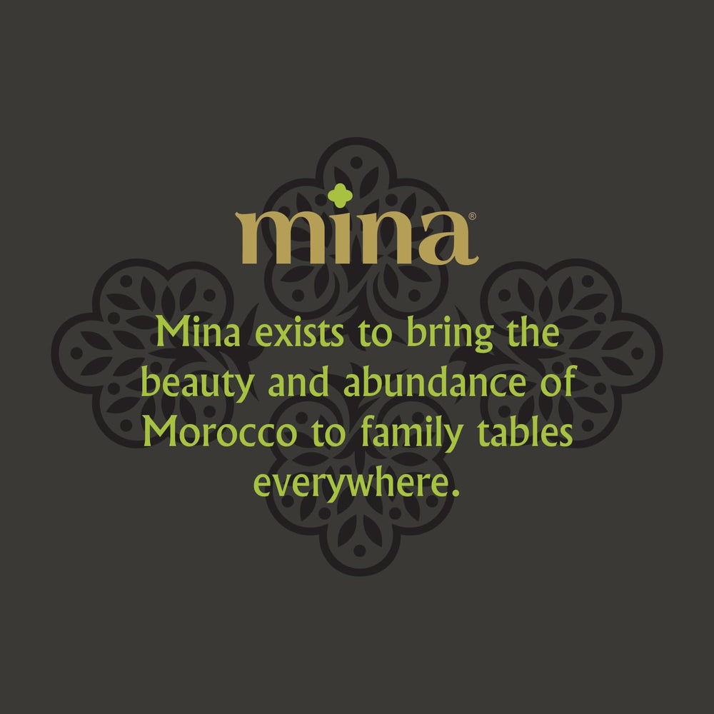 Mina olive oil low acidity image suggests balanced finishing notes.