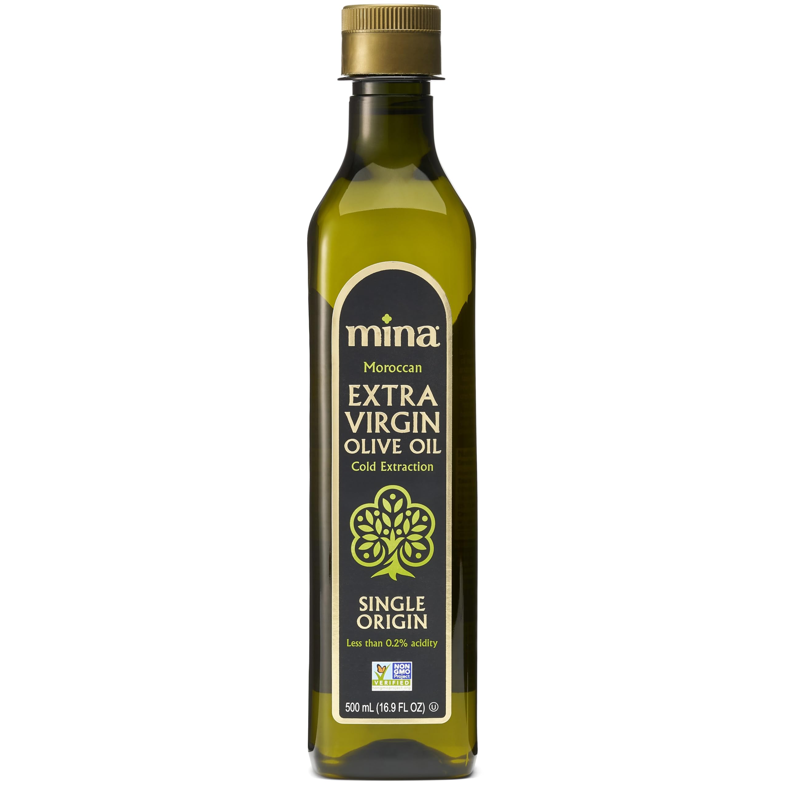 Mina Moroccan Olive Oil bottle shows a light, smooth flavor ideal for dips and drizzles