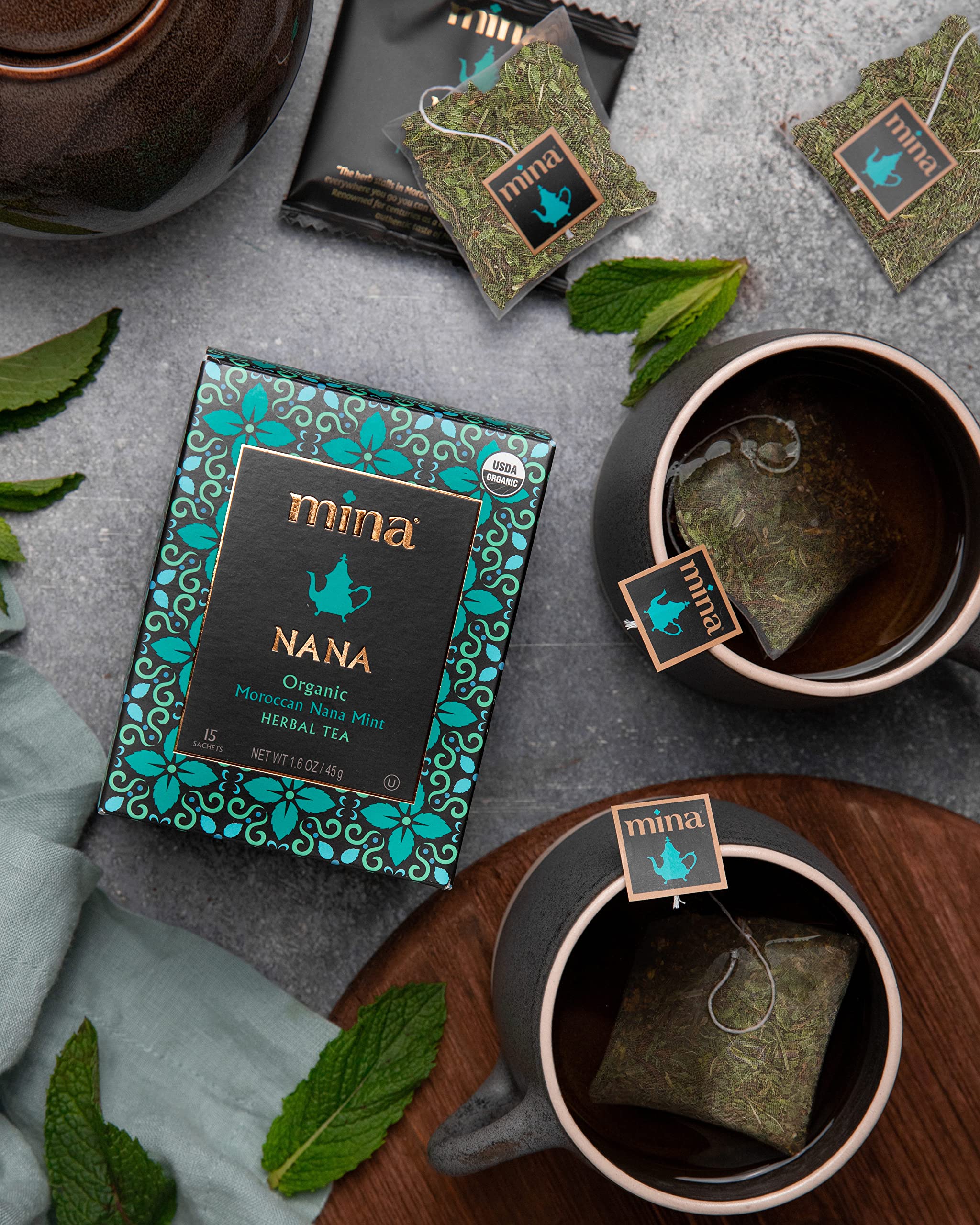 Mina Nana gift-ready tea set image suggests a thoughtful present for tea lovers.