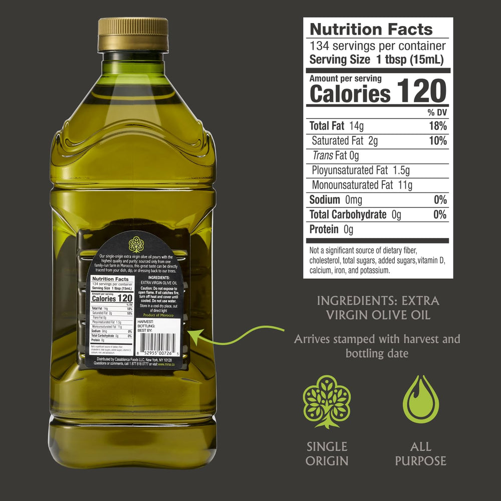 Mina olive oil being poured for a drizzle moment.