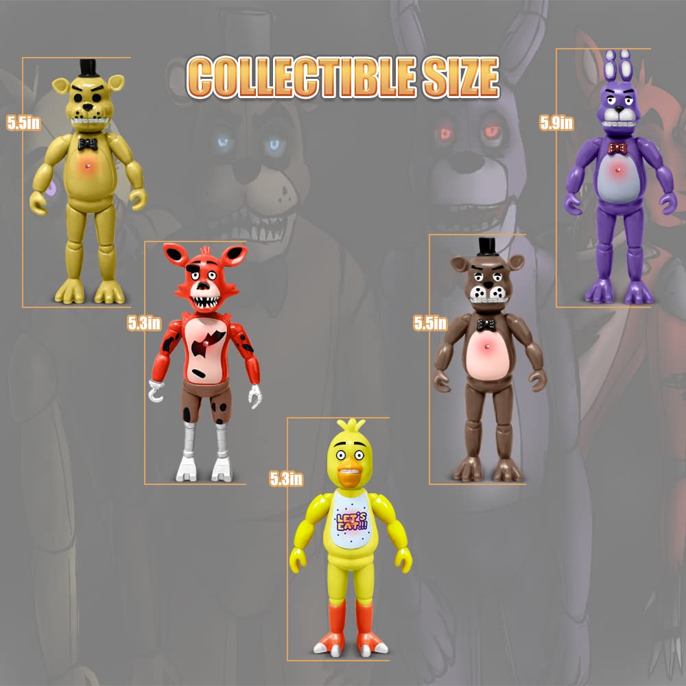 Minaso action figures set 5p movable joints enables dynamic posing.