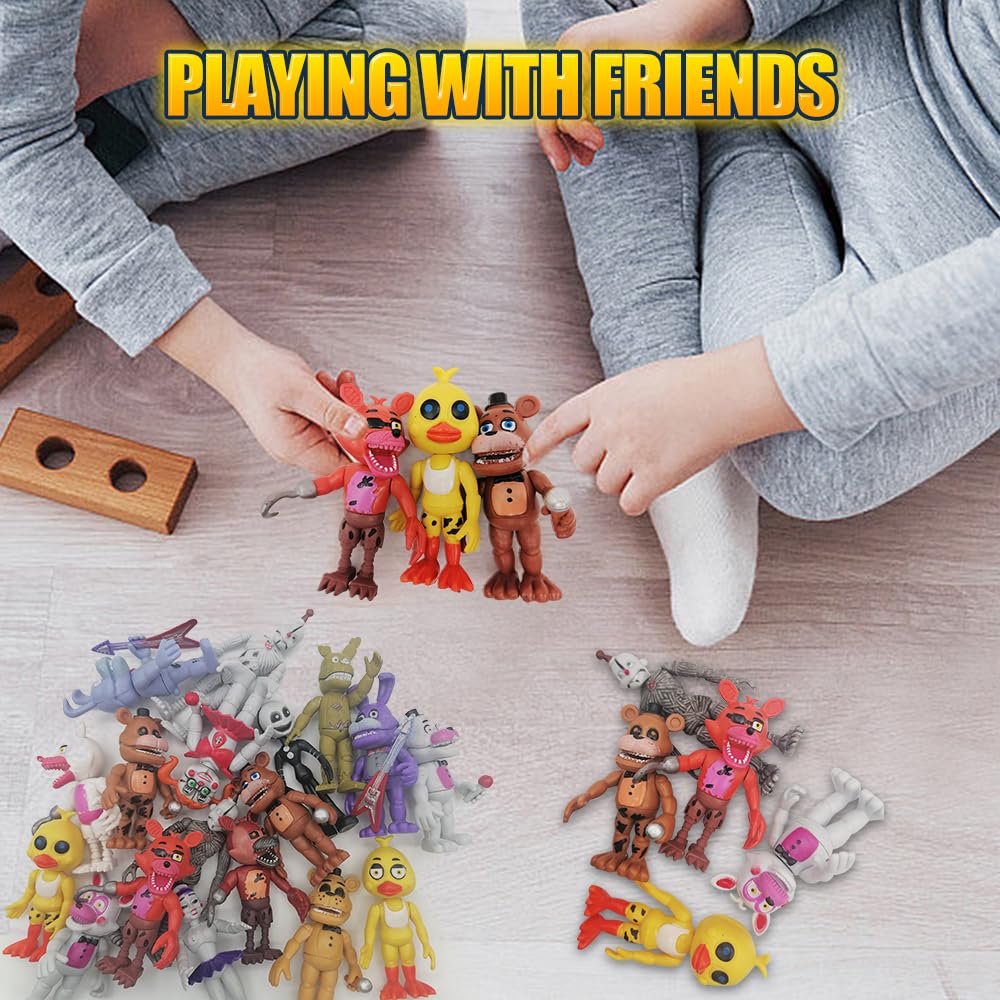 Minaso 18 fig set with movable joints enhances play and storage