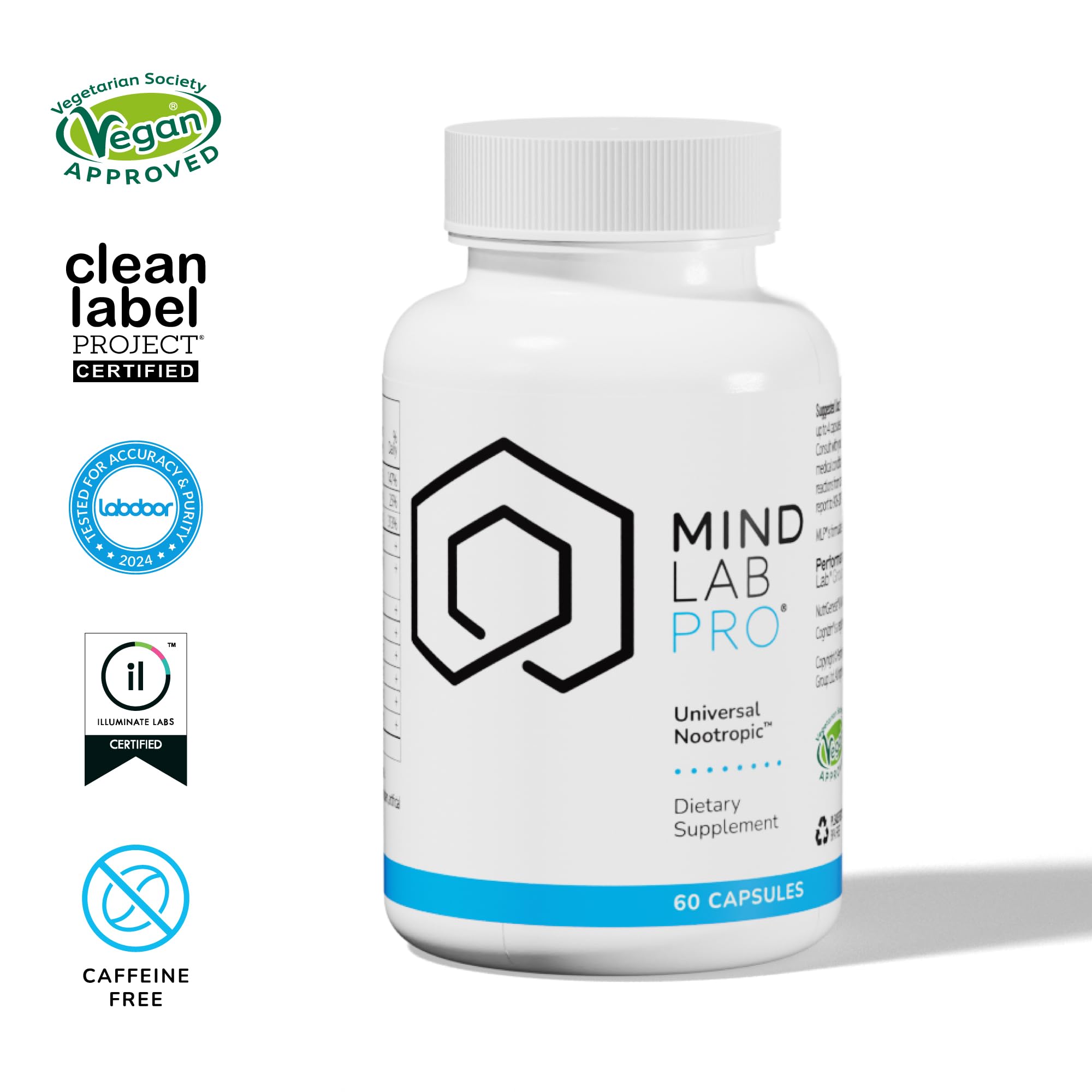Mind Lab Pro MLP v4 capsules in hand for on-the-go focus and clarity