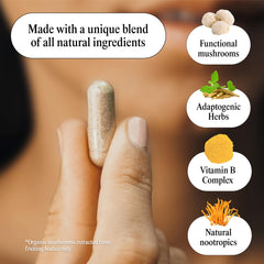 MINDHONEY DOSE bottle back with ingredients list for transparency