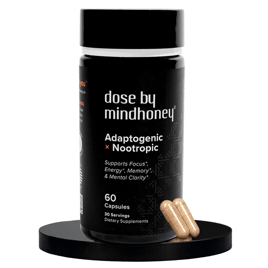 MINDHONEY DOSE bottle front showing premium focus and energy support