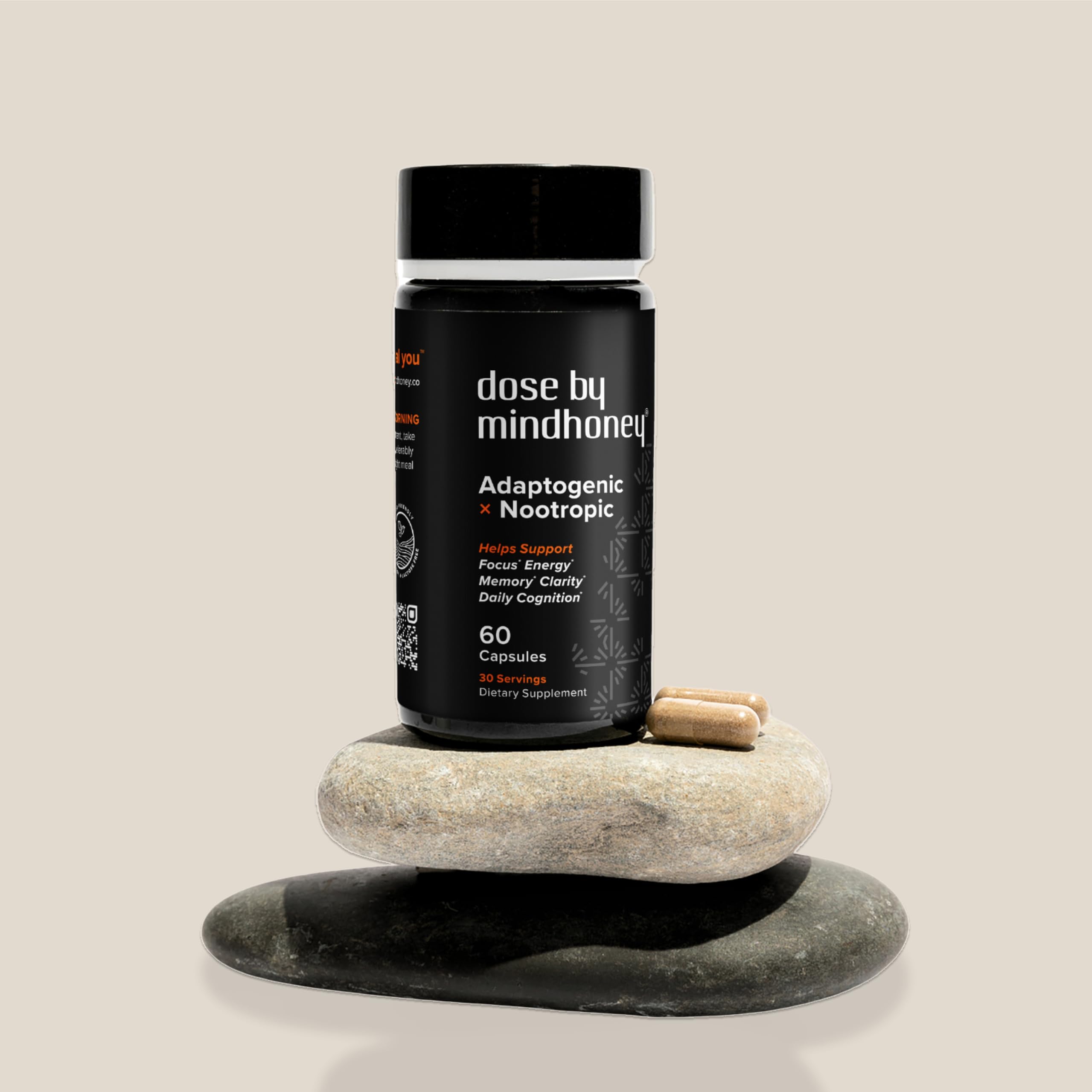 MINDHONEY DOSE mushroom blend illustration under the label