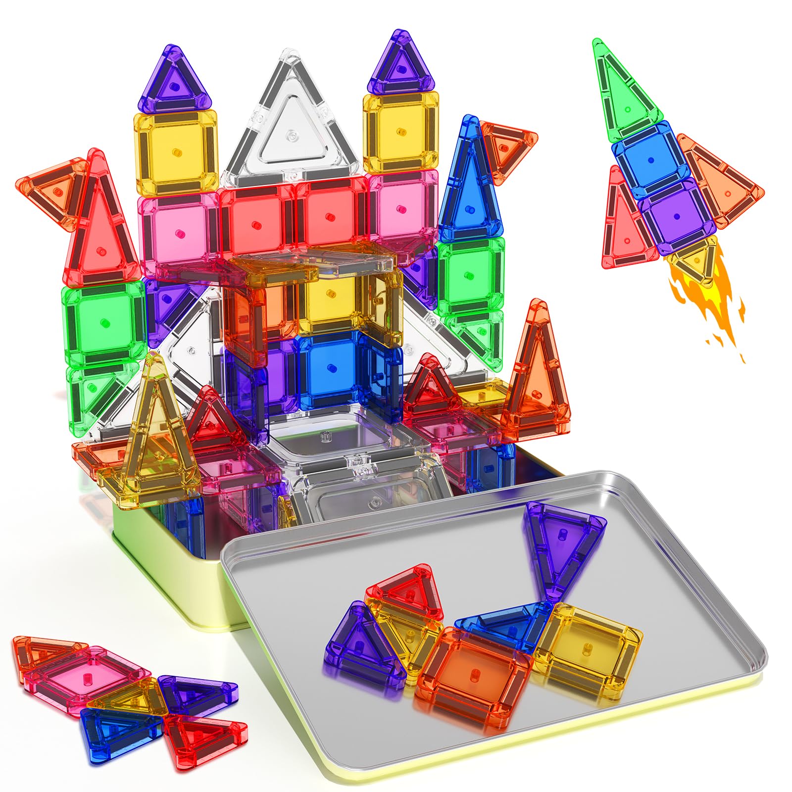 Minecftoy 65-piece mini travel tiles case keeps tiles organized for travel