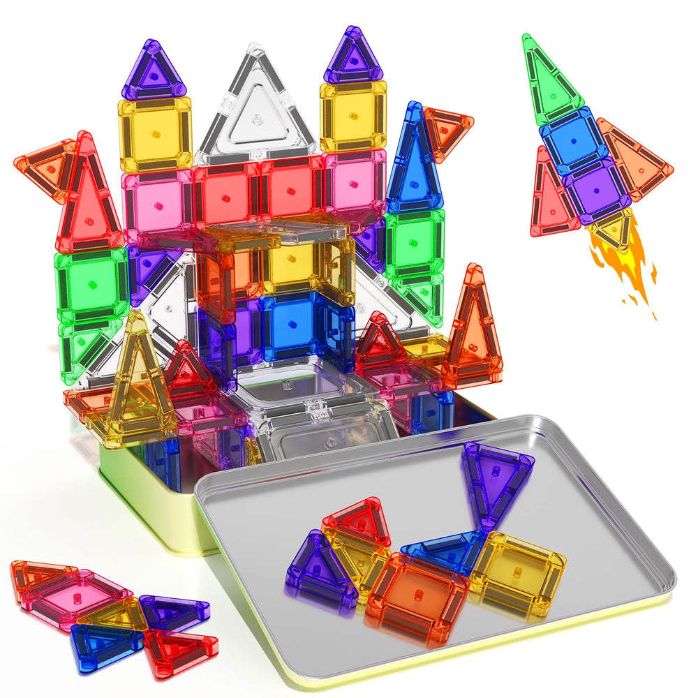 Minecftoy 65-piece mini travel tiles case keeps tiles organized for travel