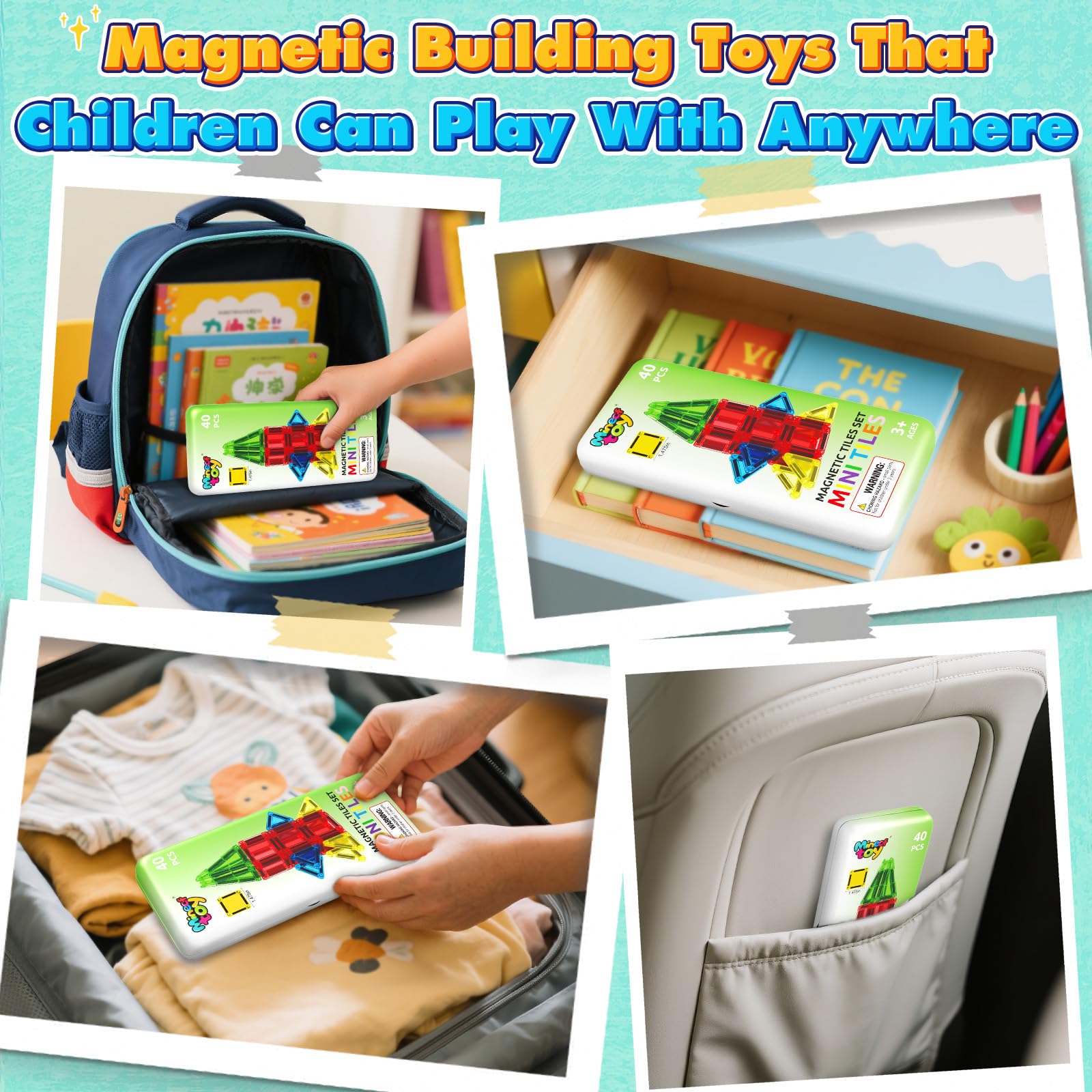 Minecftoy colorful tiles promote color and shape recognition during play