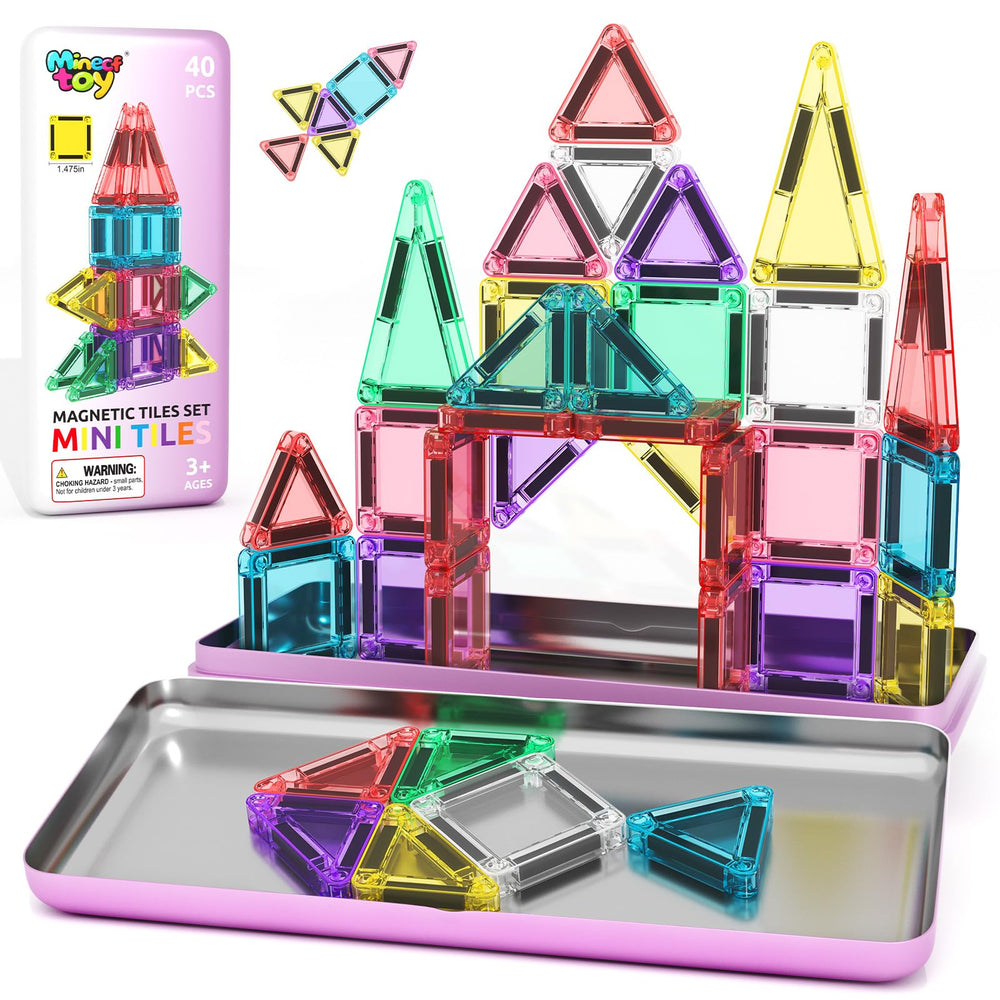 Minecftoy travel case with 40-piece tiles for on-the-go play