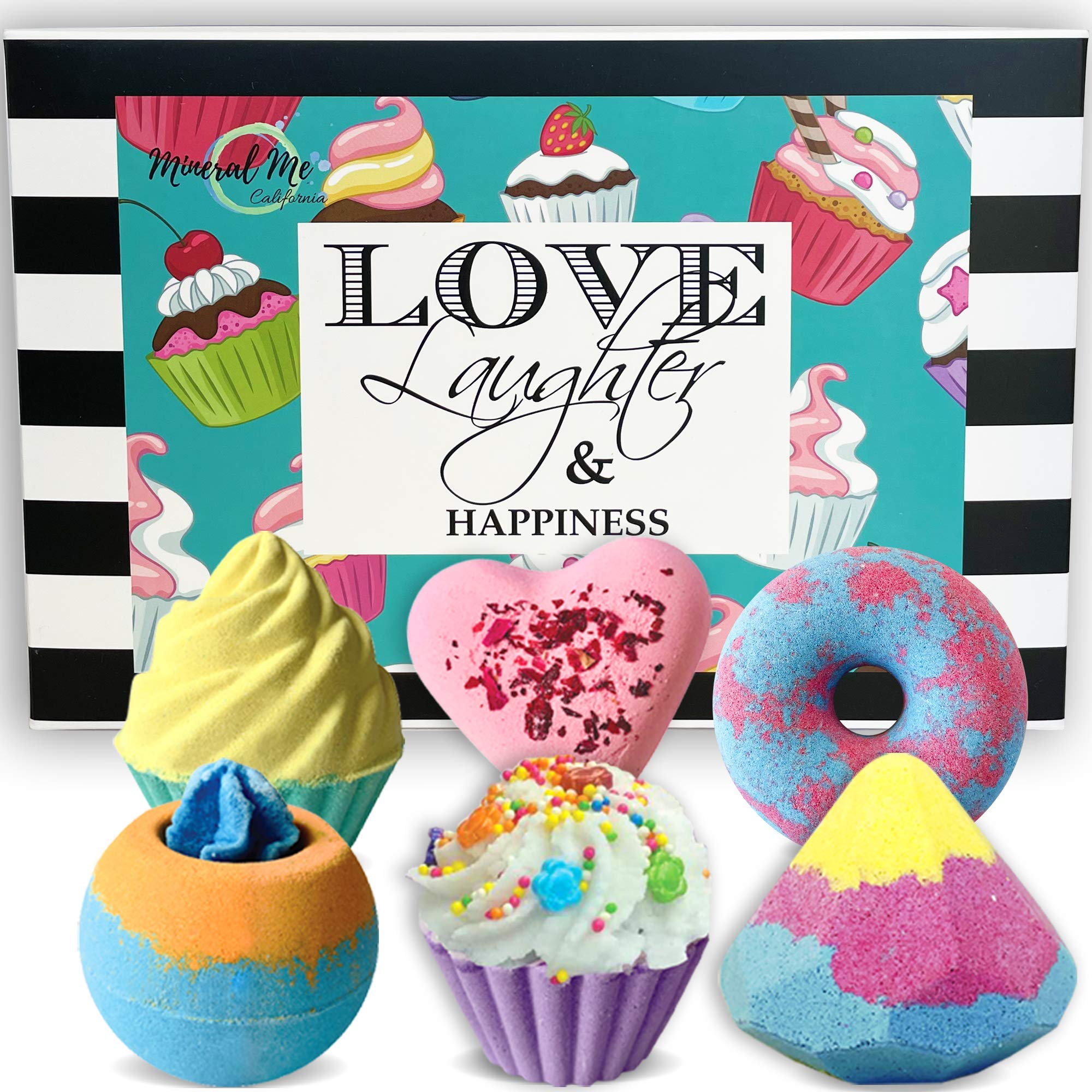 Mineral Me California aromatherapy bath bomb with essential oils for relaxation.