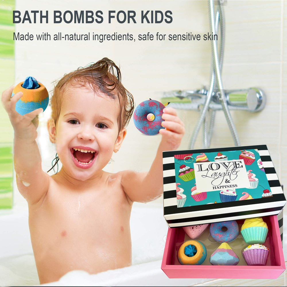 Mineral Me California gift-box bath bomb set ready for gifting.
