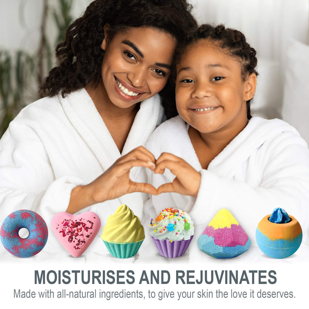 Mineral Me California individually wrapped bath bombs maintain freshness and convenience.